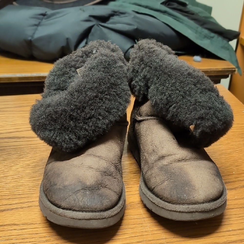 UGG Dark Brown Shearling Boots